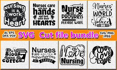 Nurse day 2023 Custom SVG Design and cut file Bundle 02. 2023 best 2022 black branding bundle custom design graphic design illustration logo nurse day svg t shirt typography unique vector white