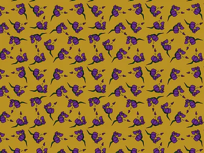 Purple Flower Pattern Design design digital art floral patterns graphic design illustration pattern design purple flowers surface patterns