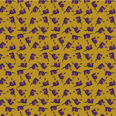 Purple Flower Pattern Design design digital art floral patterns graphic design illustration pattern design purple flowers surface patterns
