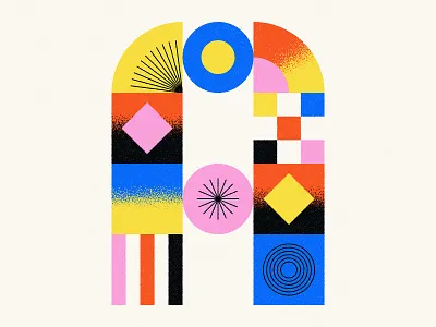 36 Days of Type: A 36daysoftype abstract bauhaus blue geometric geometry grid illustration letters minimal modern shapes texture type typography vector