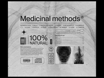 Playground - Medicinal methods cover album cover artcover branding cd cover cover digital electro experiment graphic design neuebit pangram playground pp neue montreal radio selected work skull typography visual x ray xray