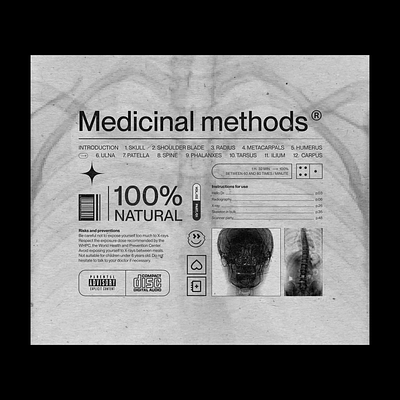 Playground - Medicinal methods cover album cover artcover branding cd cover cover digital electro experiment graphic design neuebit pangram playground pp neue montreal radio selected work skull typography visual x ray xray
