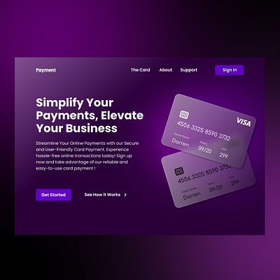 Simple Card Payment Web Design web design