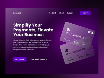 Simple Card Payment Web Design web design