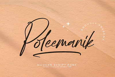 Poleemanik - Modern Script Font retro