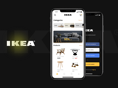 IKEA App UI/UX Design app branding mobiledesign ui uiux