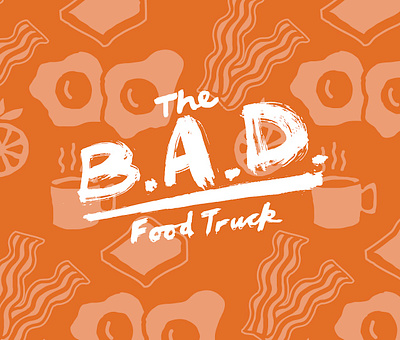 THE B.A.D. FOOD TRUCK brand identity branding concept food truck menu rebrand