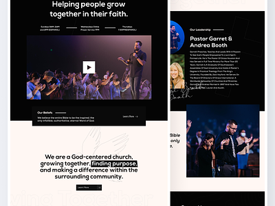 Grace Church Website Design church design figma modern presentation ui web design