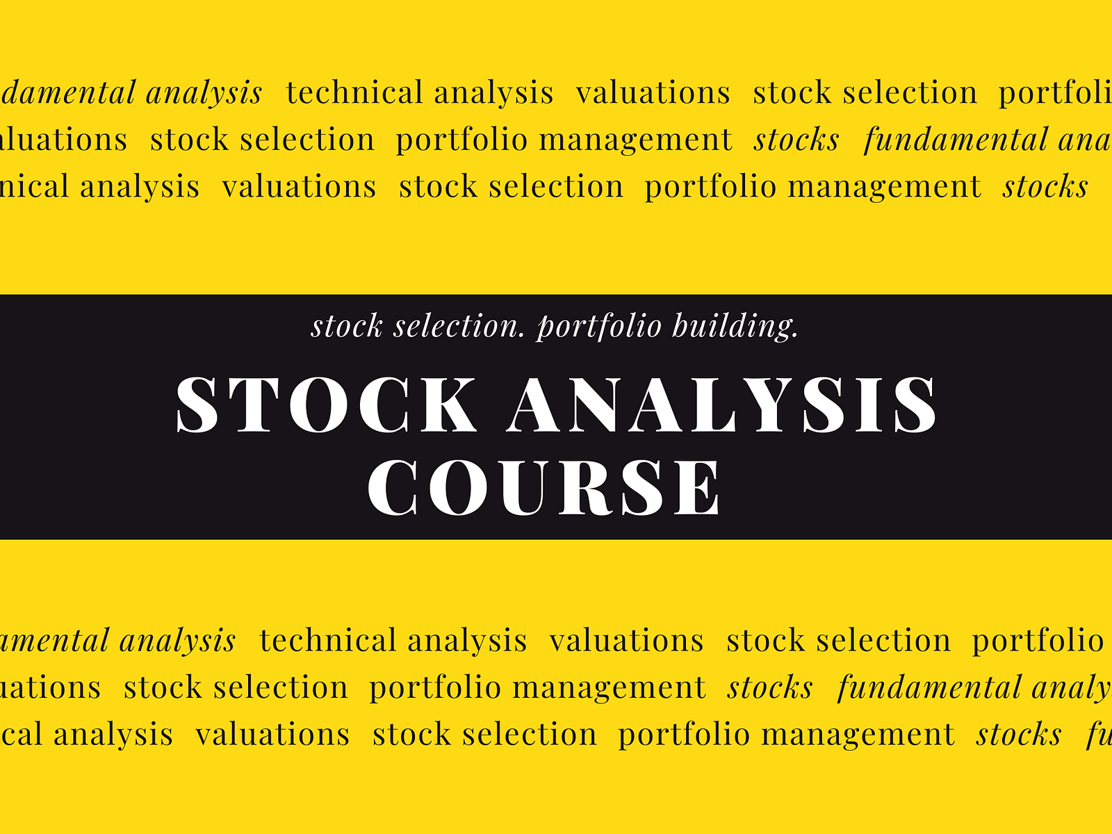 Stock Analysis Course