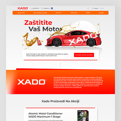 Xado Motor Oils Website automotive automotoindustry fastcars motoroils webdesign