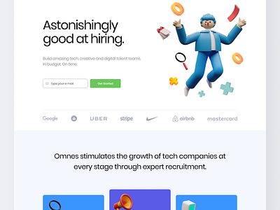 Omnes Hiring Website Design hiring hr platform saas tool webdesign website