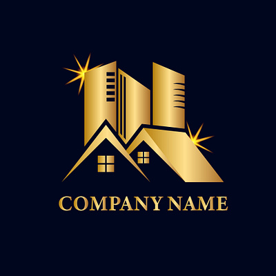 Real Estate Logo brand logo company logo home building logo illustration real estate logo typography vector