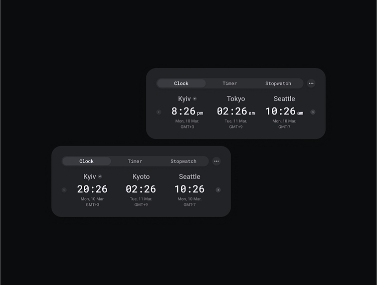 Digital Clock Widgets Set by Oda Neideltern on Dribbble