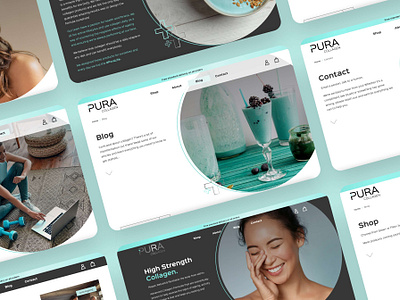 Pura Collagen website animation art direction design ui ux