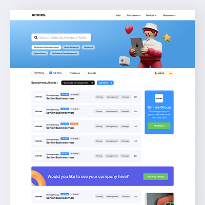 Omnes Hiring Platform figma graphic design hiring hr platform saas tool ui