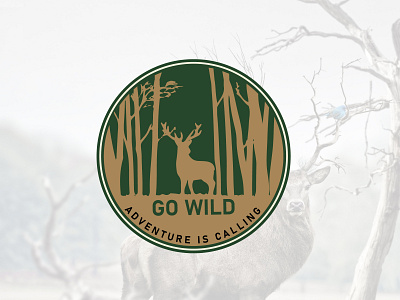 Go wild Adventure Vintage logo sticker adventure adventure logo badge graphic design illustration logo round sticker round sticker badge sticker stickers vintage vintage badge vintage logo vintage sticker wild logo wild logo badge