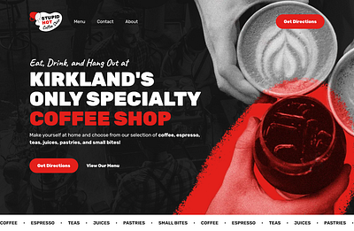 Coffee Shop black business clean color creative design figma flat food graphic design landing page retro ui web web design webdesign website