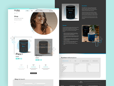 Pura Collagen shop animation art direction design ui ux