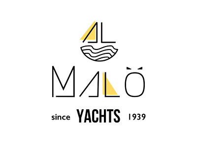#80 Malö Yachts boat brand brand identity branding daily 100 daily 100 challenge design graphic design logo logo design malo yachts minimal rebrand rebranding sail company sailing simple