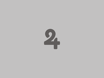 2 and 4 2 and 4 gray lettermark logo minimal minimalist mongram simple simplicity symbol