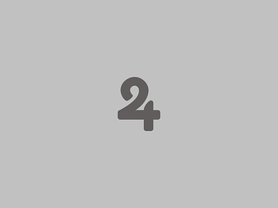 2 and 4 2 and 4 gray lettermark logo minimal minimalist mongram simple simplicity symbol
