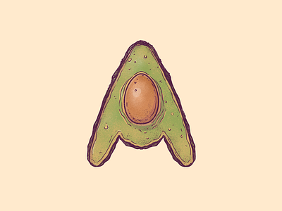 36 Days of Type: Avocado 36 days of type a alphabet art avocado drawing food food illustration graphic design illustration type typography