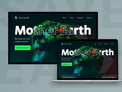 Save our Mother Earth ..!!! adobe photoshop figma ui