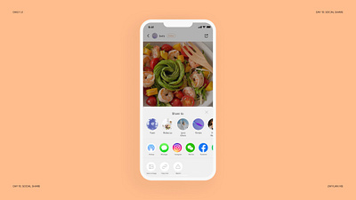 Daily UI #010: Social Share app daily ui visual design