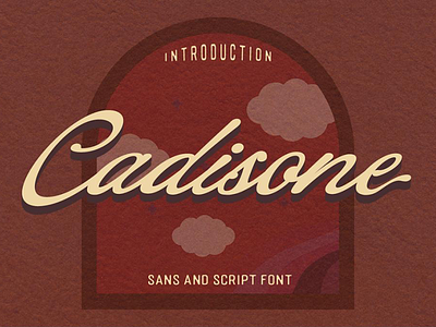 Cadisone Free Font branding calligraphy font fonts freebies freefont logo retro vintage
