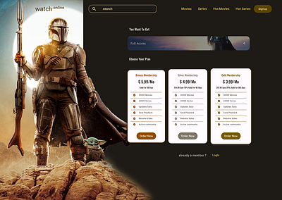 DailyUI day08 The Mandalorian day 04 pricing table dailyui design ui uidesign user experience user interface ux web