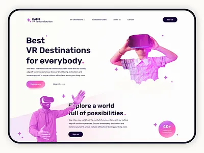 Magic VR Fantasy tourism. branding design logo ui uidesign uiux ux uxdesign