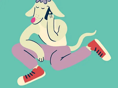 dog connection avatar call catoon character colors design dog flat furry graphic design icon illustration illustrator line logo shape sticker vector vector art vector illustration