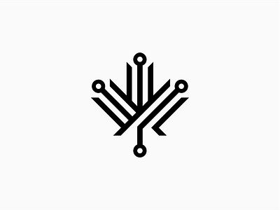 Canadian Hardware branding canada chip clever concept design double meaning flag graphic design hardware leaf lines logo maple microcircuit minimalist