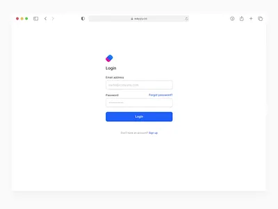 Wayyy - Login form login minimal ui web app