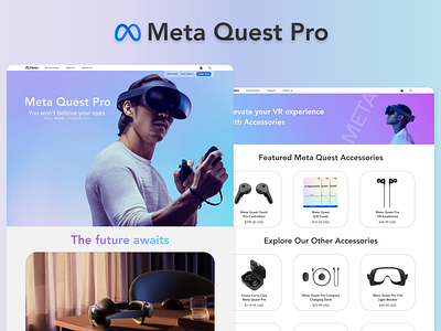 Meta Quest Pro Re-designed animation app design design graphic design motion graphics ui ux web design