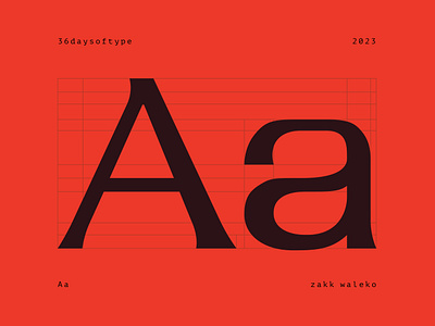 36 days of type: Aa 2023 36daysoftype bold design font glyph grid icon modern sans serif typography zakk waleko