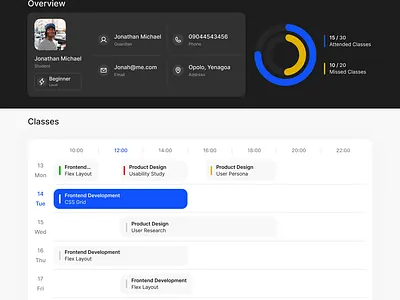 Attendr app app design attendance design education management edutech ui ux