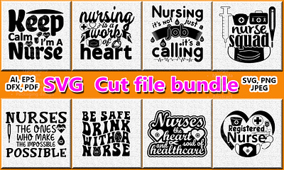 Nurse day 2023 Custom SVG Design and cut file Bundle 03. 2023 8 in one best 2022 black branding bundle custom svg cut file design graphic design illustration logo minimal nurse day svg vector white