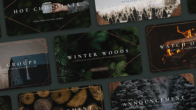 Winter Woods Mega-Series christmas church december design forest graphic design ice mega series nature proclaim promedia rustic series snow winter wood woods