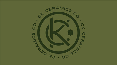 CK Ceramics acorn branding monogram nature