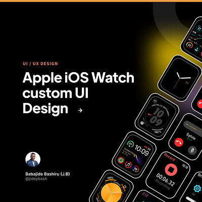 Apple iOS Watch custom UI Template app design figma mobile ui uidesign