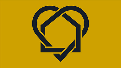 Open Door branding geometric heart home