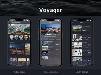Voyager Travel App Concept animation app app design branding figma graphic design ui ux