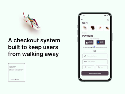 Mobile Checkout System Concept app challenge checkout dailyui design mobile mobile app ui ux