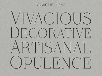 Verre De Blanc Typeface branding design elegant typeface font font design graphic design logo design logo font package design serif font serif typeface sophisticated font type design typeface typeface design