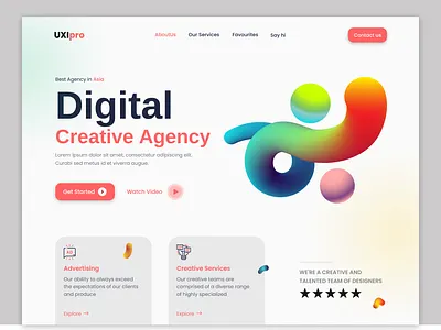 Digital Agency Landing Page agency agency landing page agency website branding company design digital agency landing page digital marketing graphic design landingpage marketing modern studio ui ui design ux web webdesign website