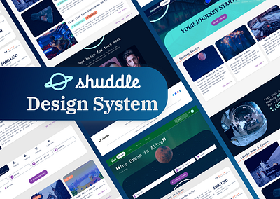 shuddle Design System - Capstone Project atomic design branding case study components design system ui