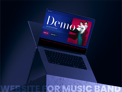 (Indi) Band Website band website gradients landing page music music band promo promotion seriffont ui design website