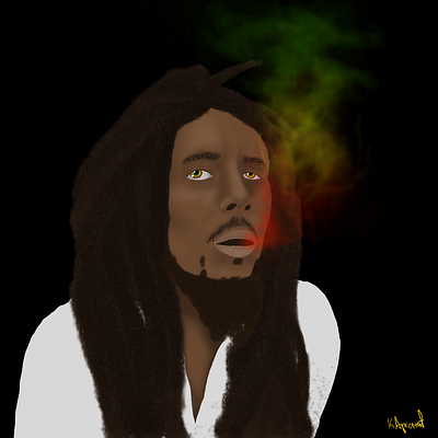 Bob Marley bobmarley digitalart illustration music portrait reagge