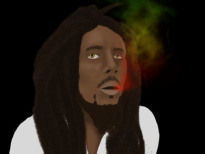 Bob Marley bobmarley digitalart illustration music portrait reagge